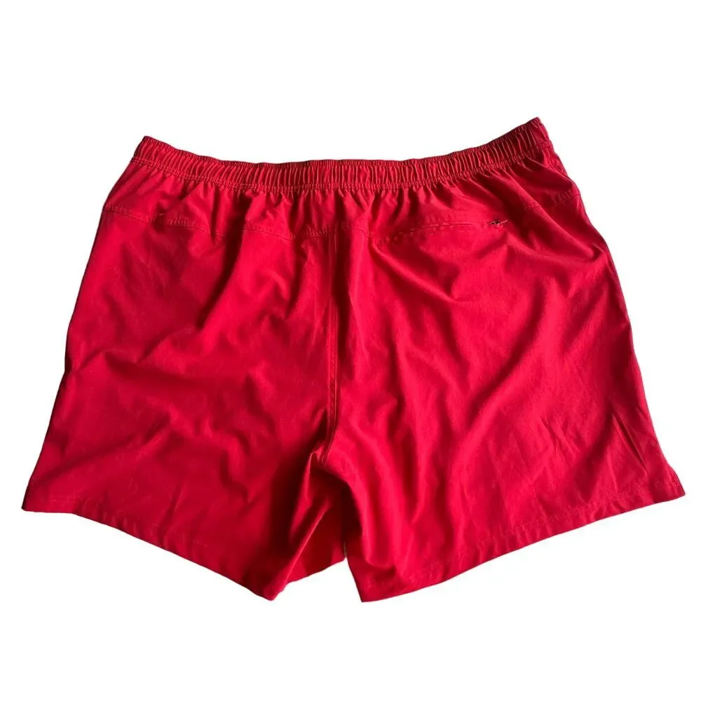 George Jammer Swim Shorts Mens 3XL Red Athletic Trunks Relaxed Fit‎ Liner NEW